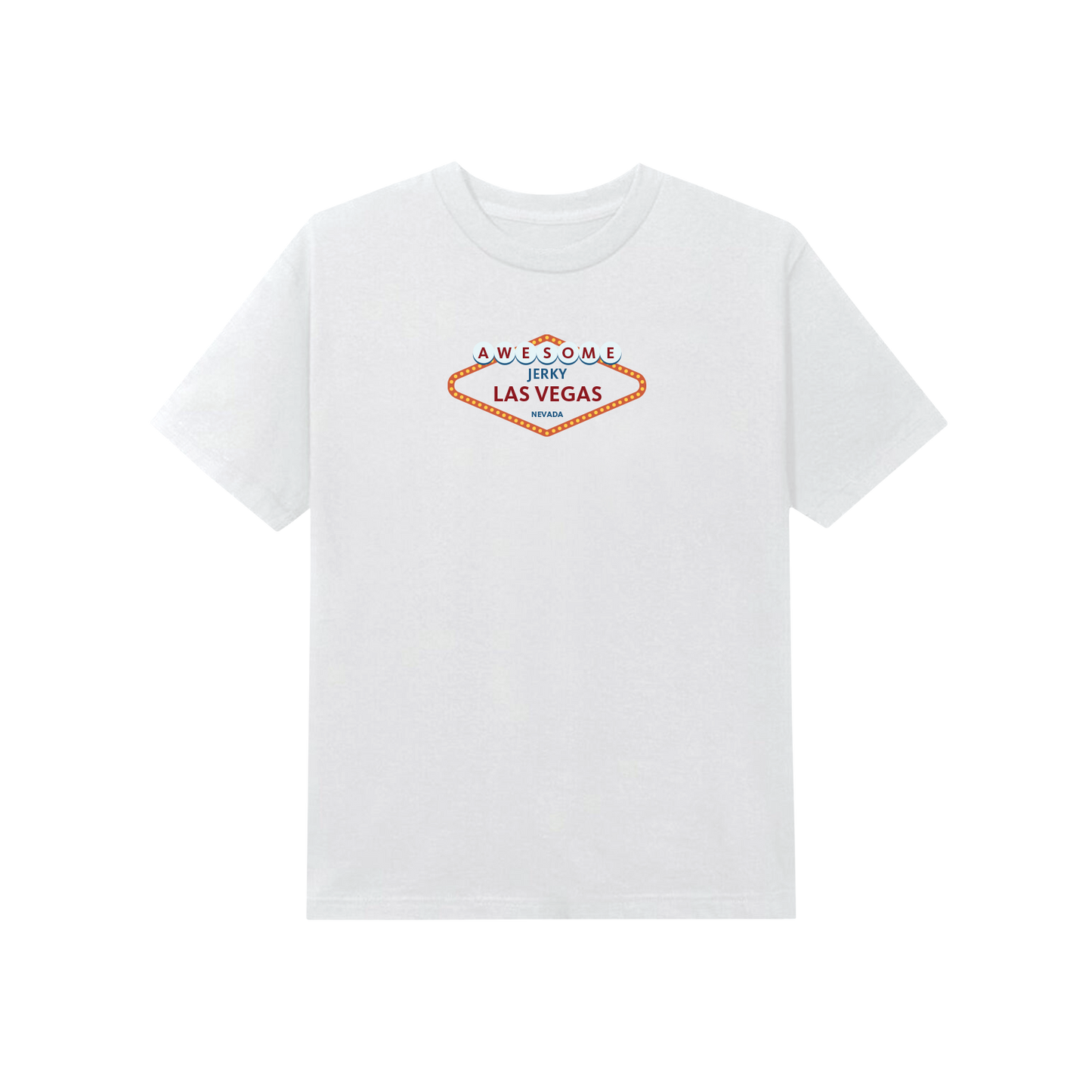 Chumlee's Awesome Jerky Las Vegas Short Sleeve T-Shirt, White